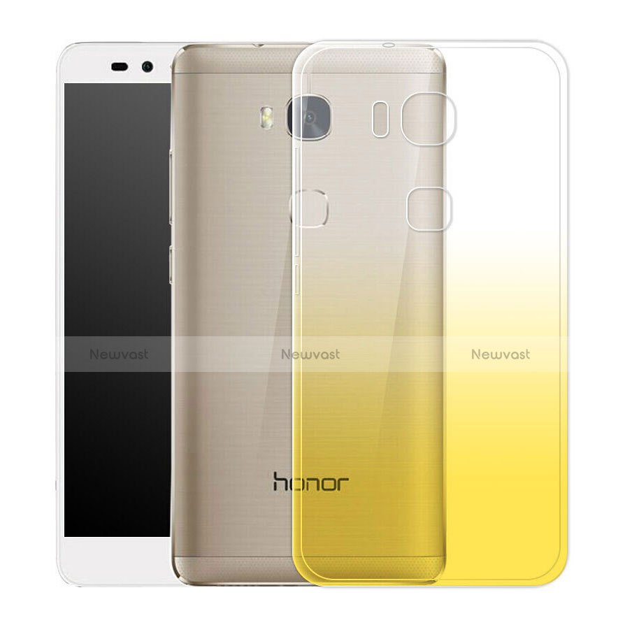 Ultra-thin Transparent Gradient Soft Cover for Huawei Honor 7 Lite Yellow