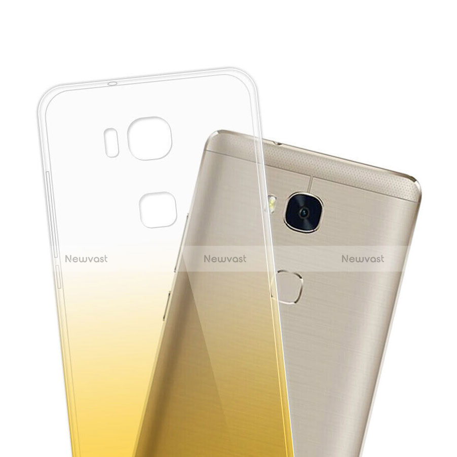 Ultra-thin Transparent Gradient Soft Cover for Huawei Honor 7 Lite Yellow