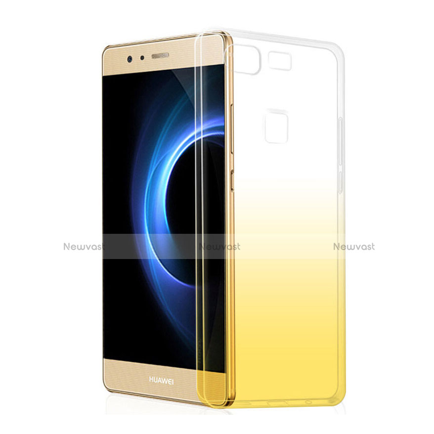 Ultra-thin Transparent Gradient Soft Cover for Huawei Honor V8 Yellow