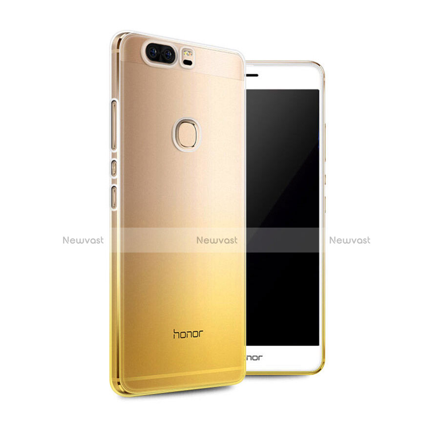 Ultra-thin Transparent Gradient Soft Cover for Huawei Honor V8 Yellow