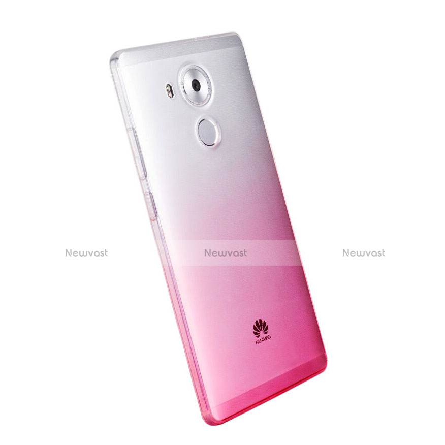 Ultra-thin Transparent Gradient Soft Cover for Huawei Mate 8 Pink