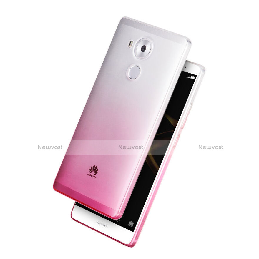 Ultra-thin Transparent Gradient Soft Cover for Huawei Mate 8 Pink