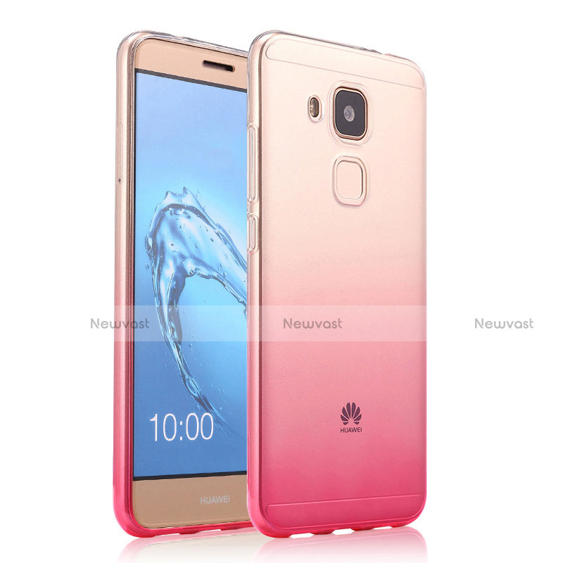 Ultra-thin Transparent Gradient Soft Cover for Huawei Nova Plus Pink