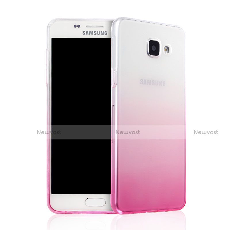 Ultra-thin Transparent Gradient Soft Cover for Samsung Galaxy A5 (2016) SM-A510F Pink