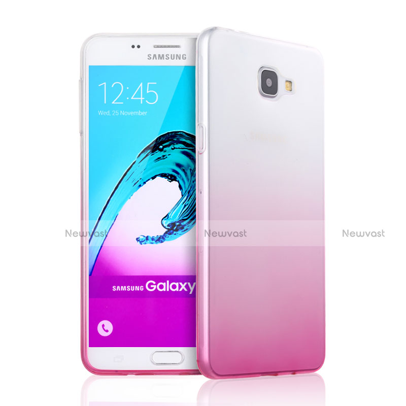 Ultra-thin Transparent Gradient Soft Cover for Samsung Galaxy A9 (2016) A9000 Pink