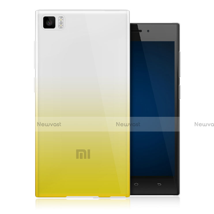 Ultra-thin Transparent Gradient Soft Cover for Xiaomi Mi 3 Yellow