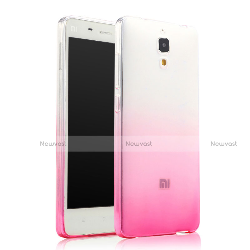 Ultra-thin Transparent Gradient Soft Cover for Xiaomi Mi 4 Pink