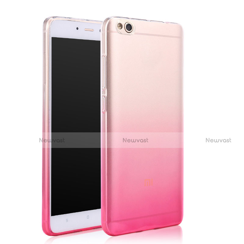 Ultra-thin Transparent Gradient Soft Cover for Xiaomi Mi 5C Pink