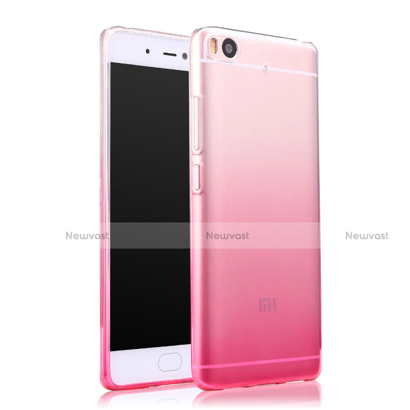 Ultra-thin Transparent Gradient Soft Cover for Xiaomi Mi 5S 4G Pink