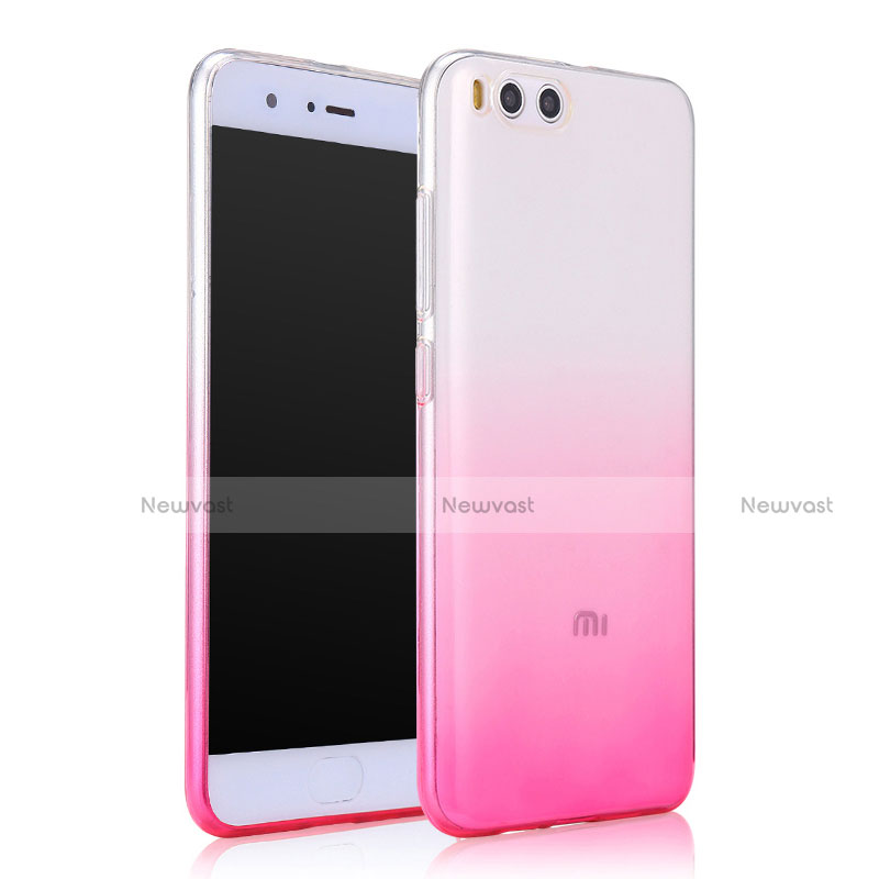 Ultra-thin Transparent Gradient Soft Cover for Xiaomi Mi 6 Pink