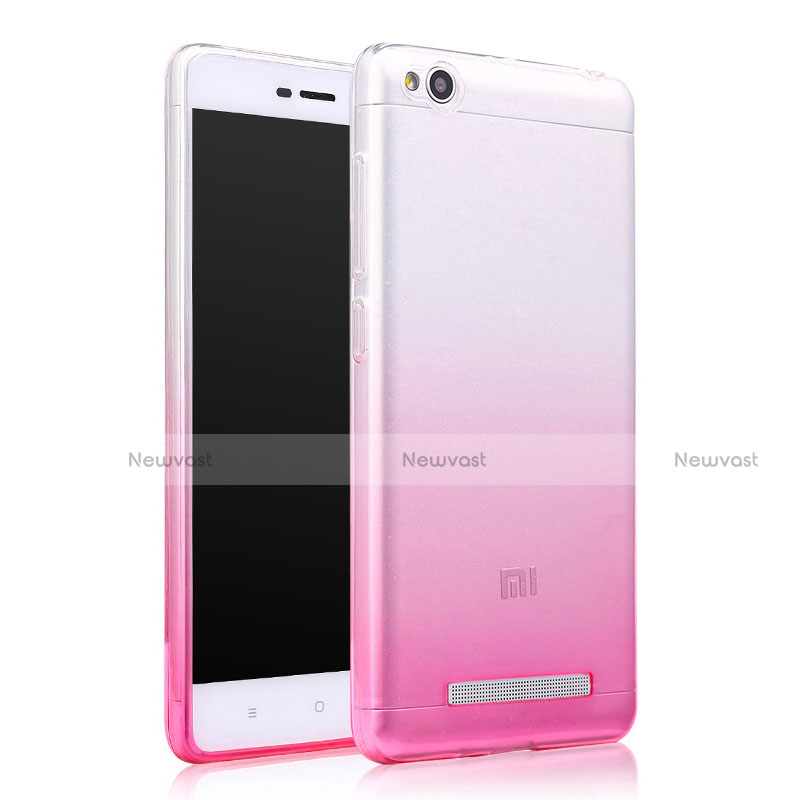 Ultra-thin Transparent Gradient Soft Cover for Xiaomi Redmi 4A Pink