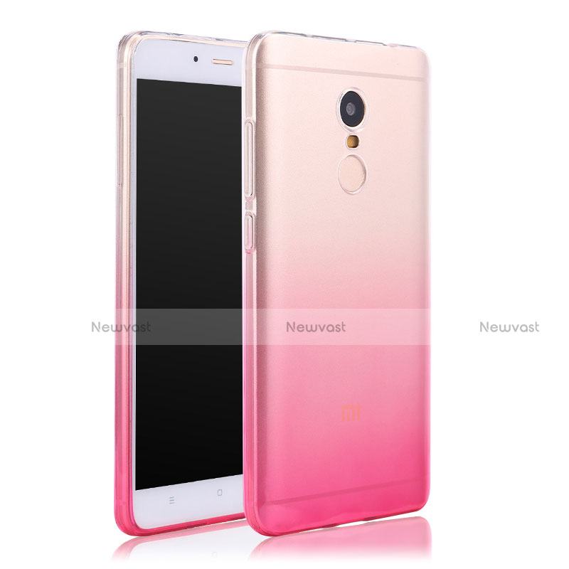 Ultra-thin Transparent Gradient Soft Cover for Xiaomi Redmi Note 4X High Edition Pink