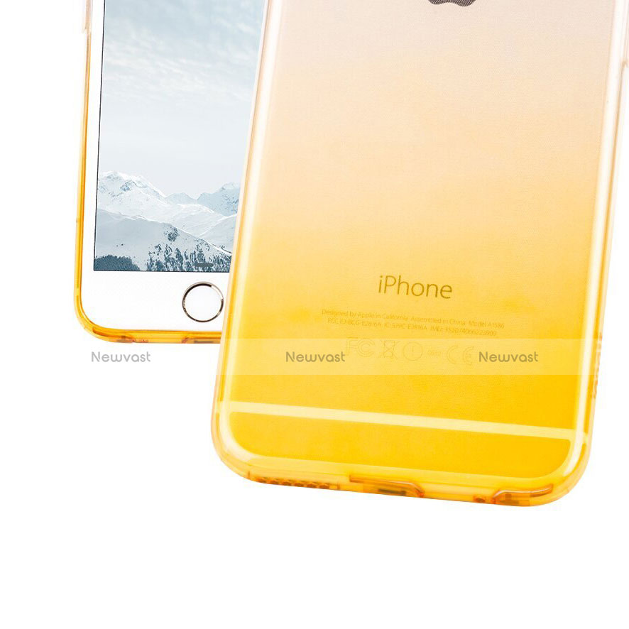 Ultra-thin Transparent Gradient Soft Cover Z01 for Apple iPhone 6 Plus Yellow