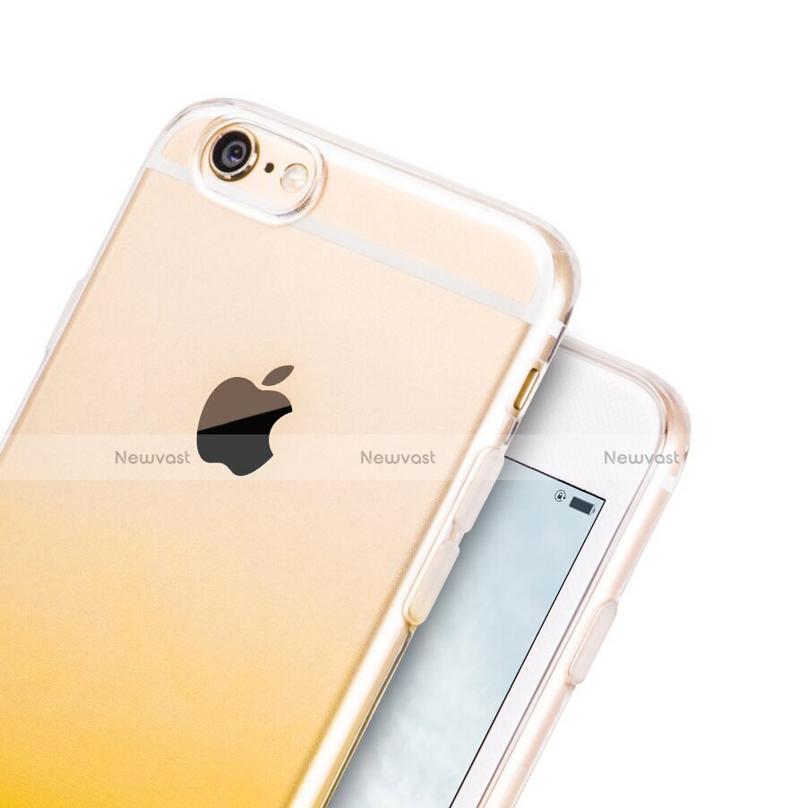 Ultra-thin Transparent Gradient Soft Cover Z01 for Apple iPhone 6 Plus Yellow