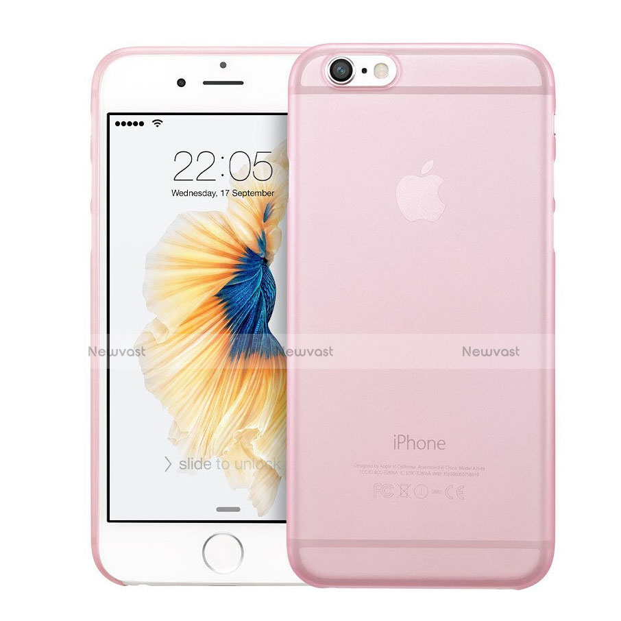 Ultra-thin Transparent Matte Finish Case for Apple iPhone 6 Pink