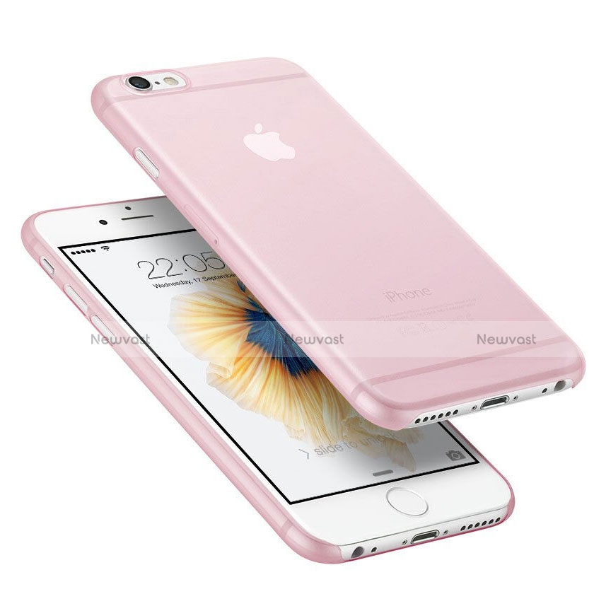 Ultra-thin Transparent Matte Finish Case for Apple iPhone 6 Pink