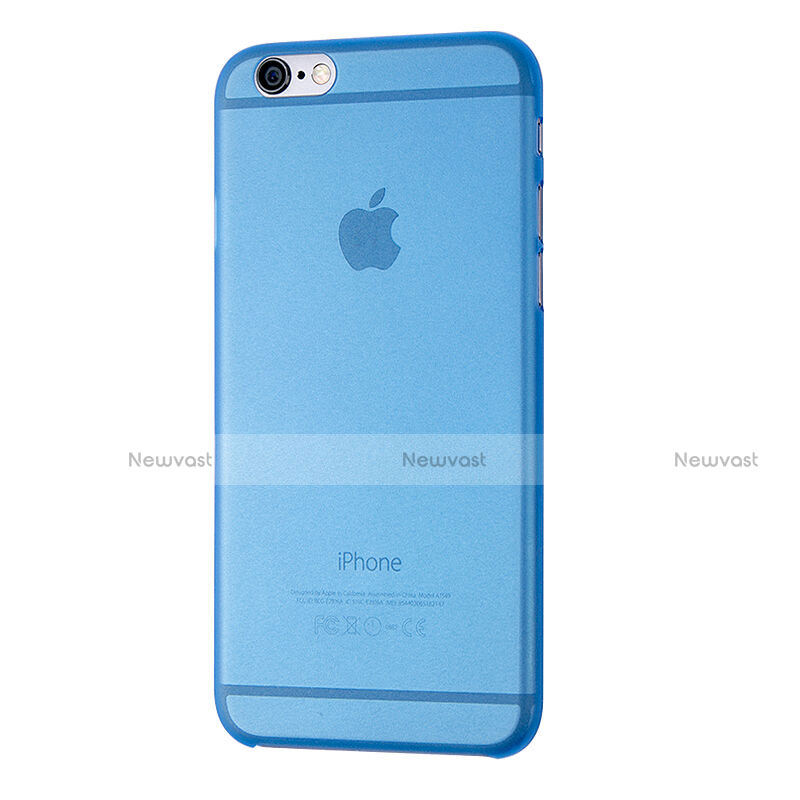 Ultra-thin Transparent Matte Finish Case for Apple iPhone 6 Plus Blue