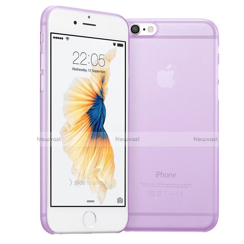 Ultra-thin Transparent Matte Finish Case for Apple iPhone 6 Plus Purple