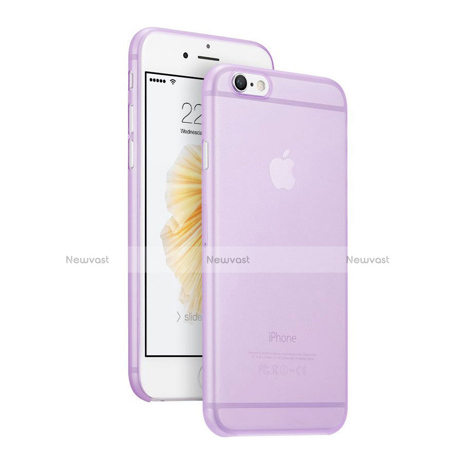 Ultra-thin Transparent Matte Finish Case for Apple iPhone 6 Plus Purple