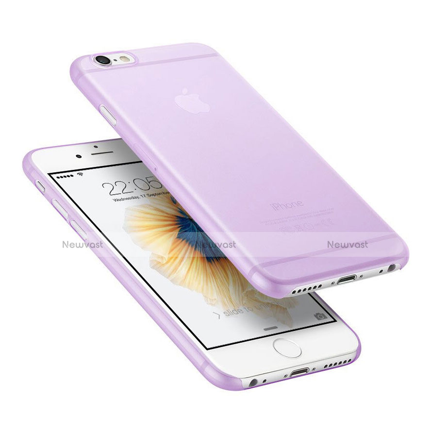 Ultra-thin Transparent Matte Finish Case for Apple iPhone 6 Plus Purple