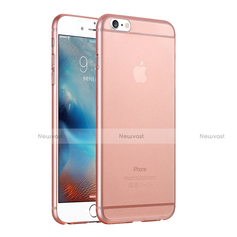 Ultra-thin Transparent Matte Finish Case for Apple iPhone 6 Plus Rose Gold