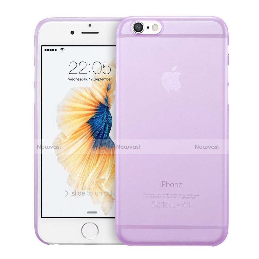 Ultra-thin Transparent Matte Finish Case for Apple iPhone 6 Purple