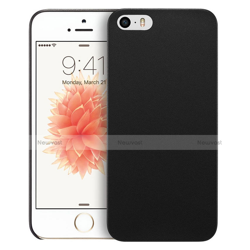 Ultra-thin Transparent Matte Finish Case for Apple iPhone SE Black