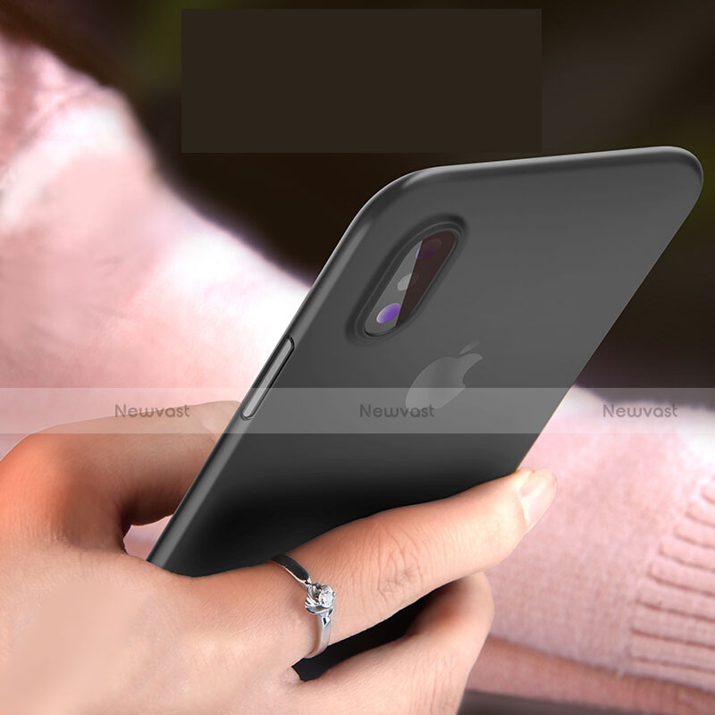 Ultra-thin Transparent Matte Finish Case for Apple iPhone Xs Black