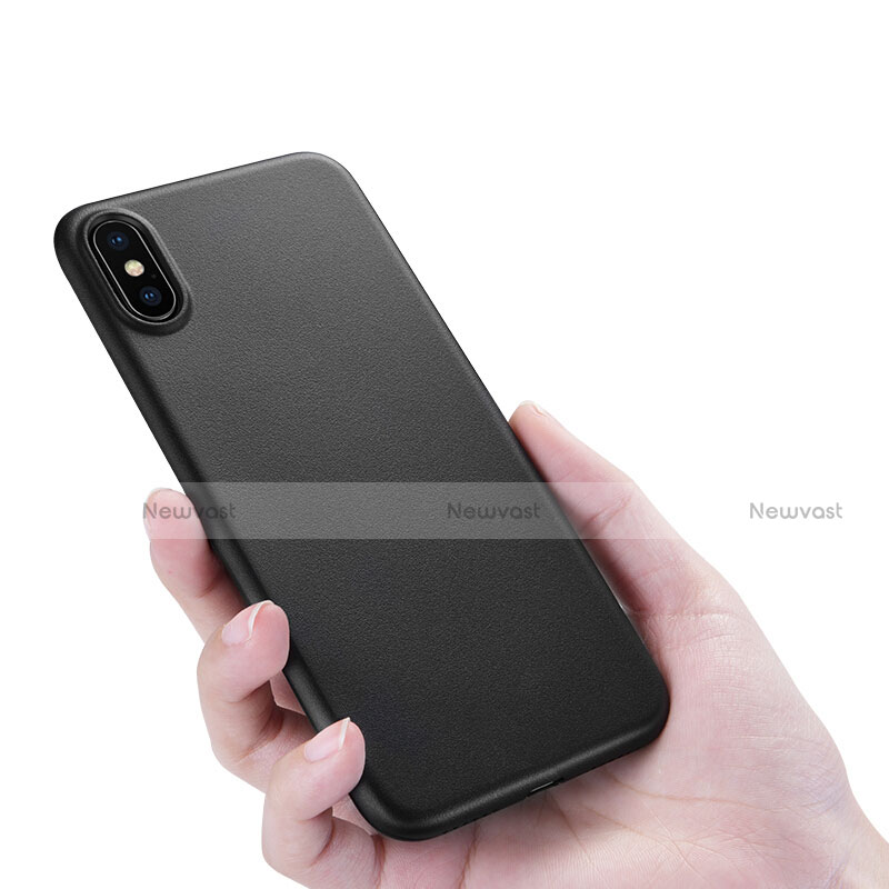 Ultra-thin Transparent Matte Finish Case for Apple iPhone Xs Black