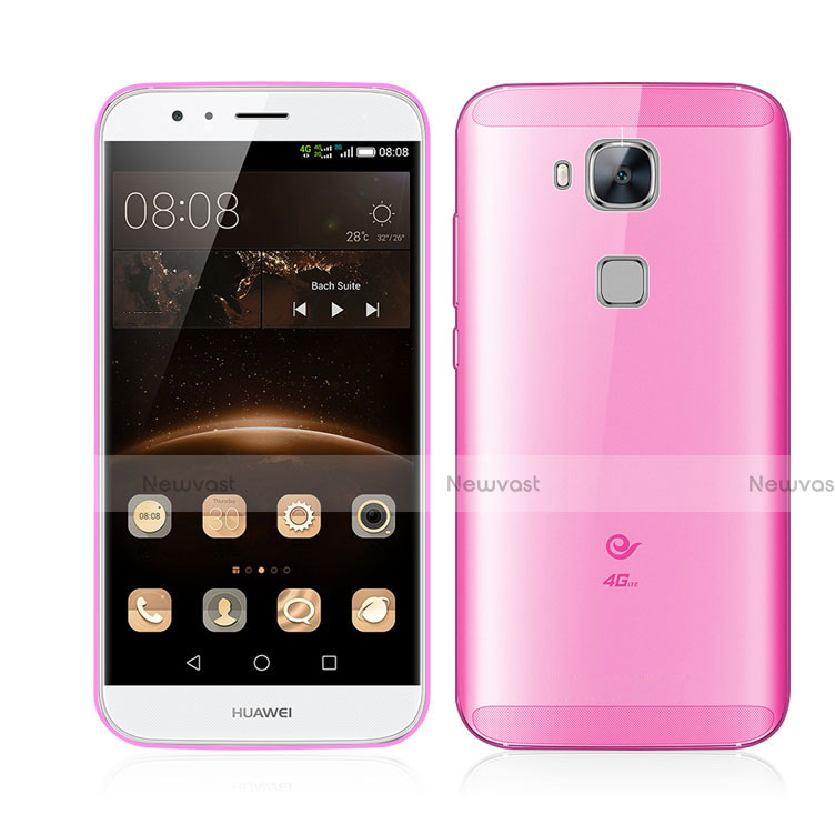 Ultra-thin Transparent Matte Finish Case for Huawei G7 Plus Pink