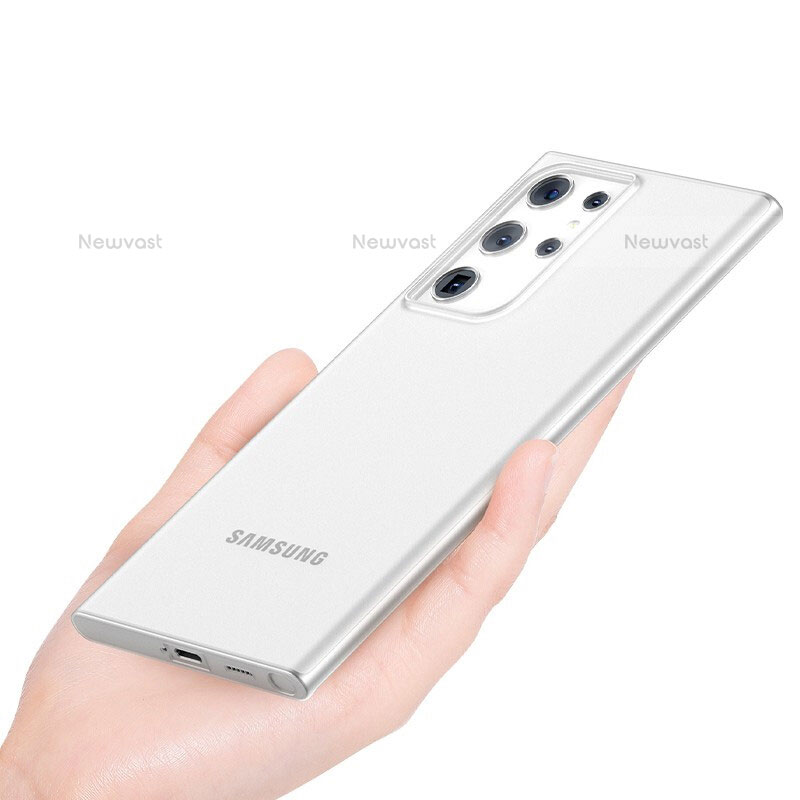 Ultra-thin Transparent Matte Finish Case H01 for Samsung Galaxy S22 Ultra 5G White