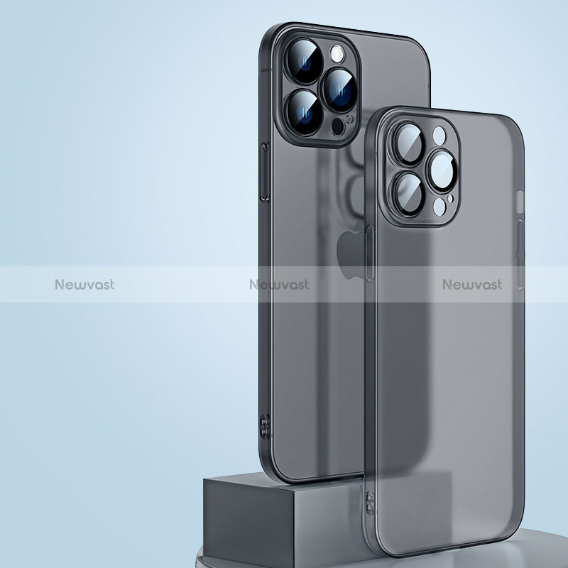 Ultra-thin Transparent Matte Finish Case QC1 for Apple iPhone 15 Pro Max Black