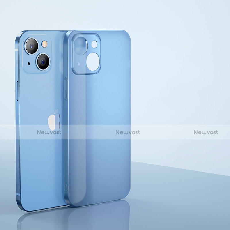 Ultra-thin Transparent Matte Finish Case U01 for Apple iPhone 13 Blue