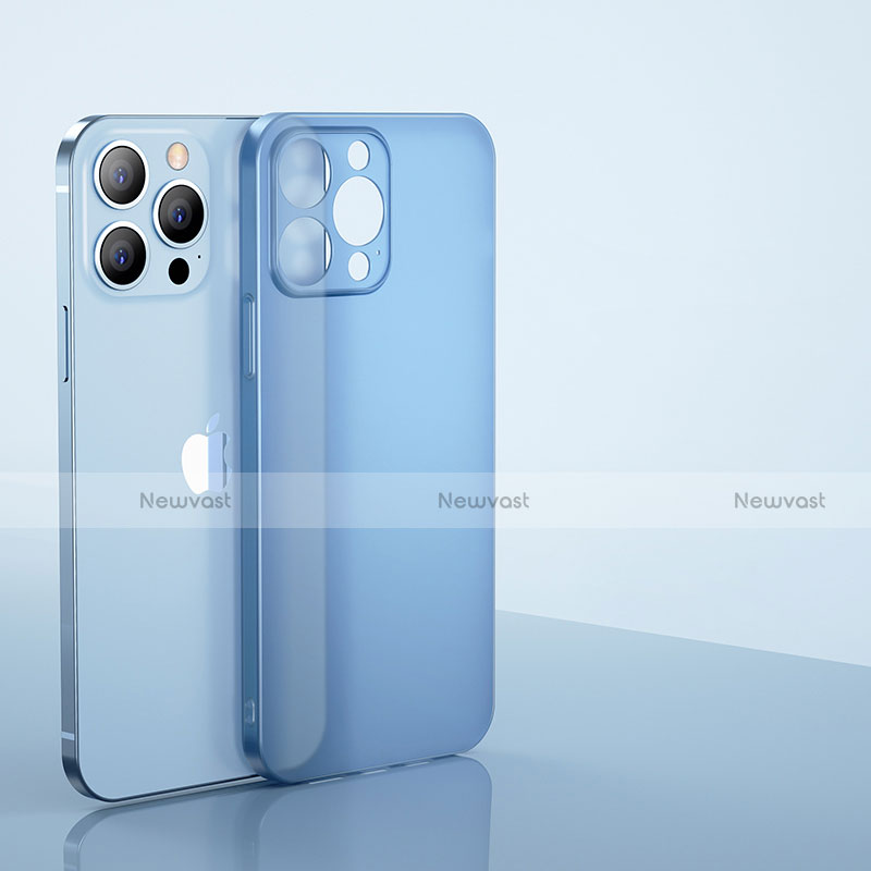 Ultra-thin Transparent Matte Finish Case U01 for Apple iPhone 15 Pro Max Blue
