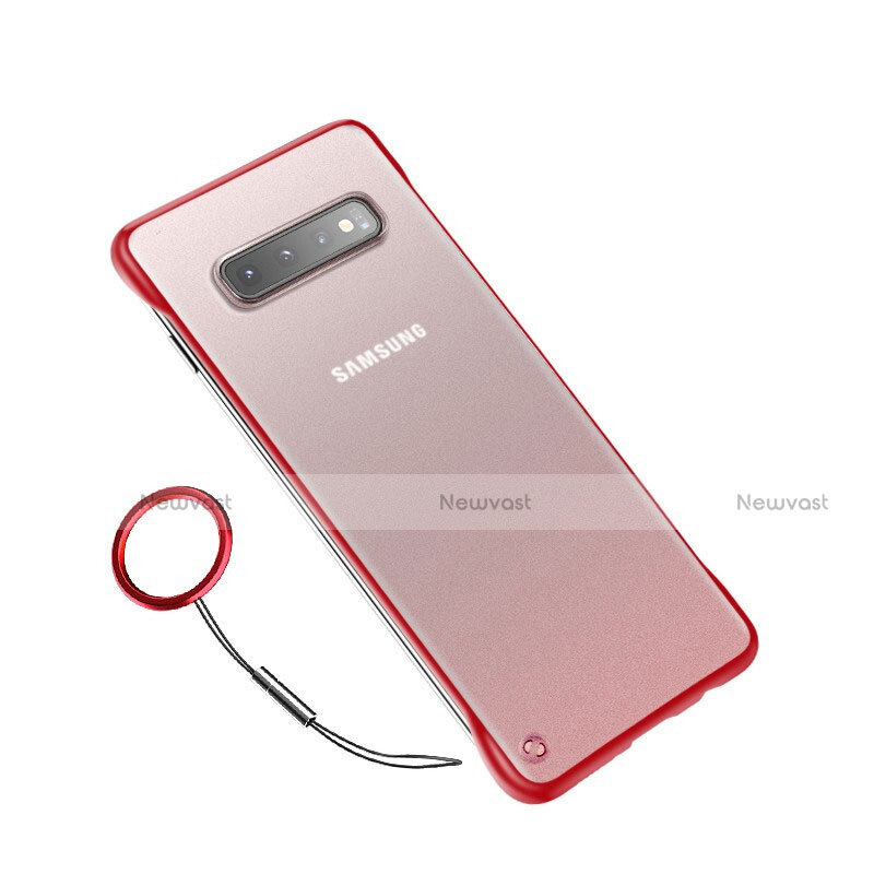 Ultra-thin Transparent Matte Finish Case U01 for Samsung Galaxy S10 Plus Red