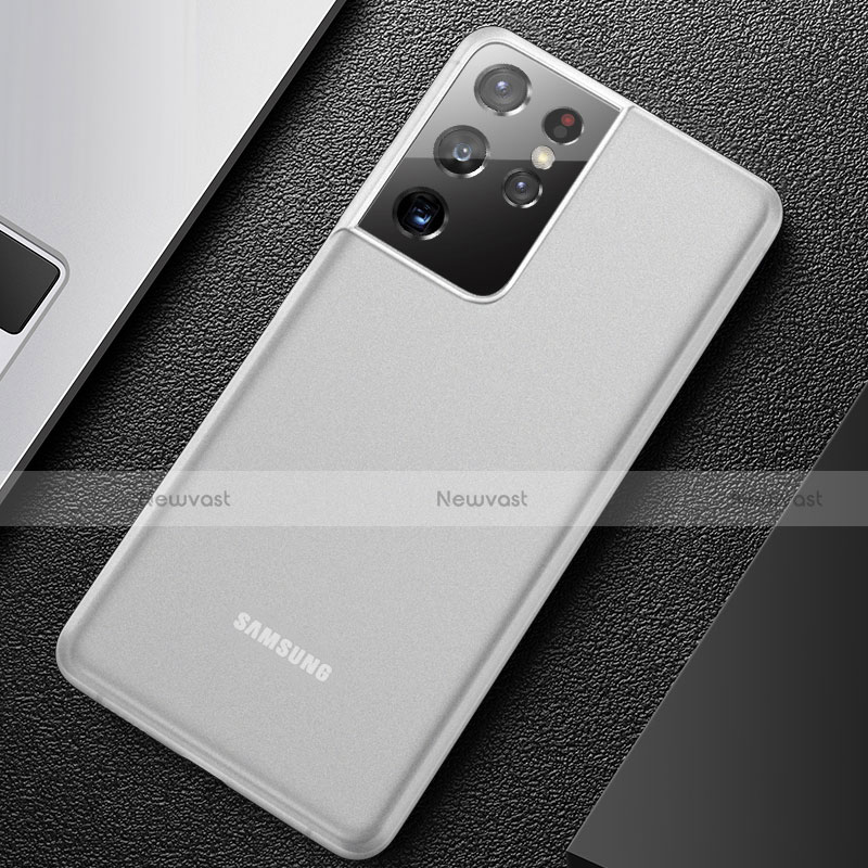 Ultra-thin Transparent Matte Finish Case U01 for Samsung Galaxy S21 Ultra 5G White