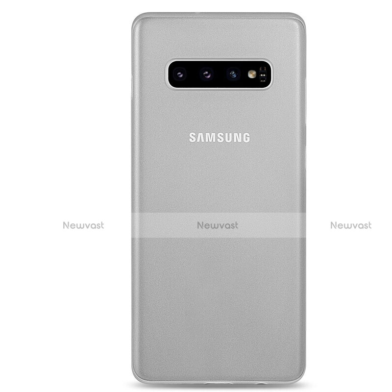 Ultra-thin Transparent Matte Finish Cover Case P01 for Samsung Galaxy S10 Plus White