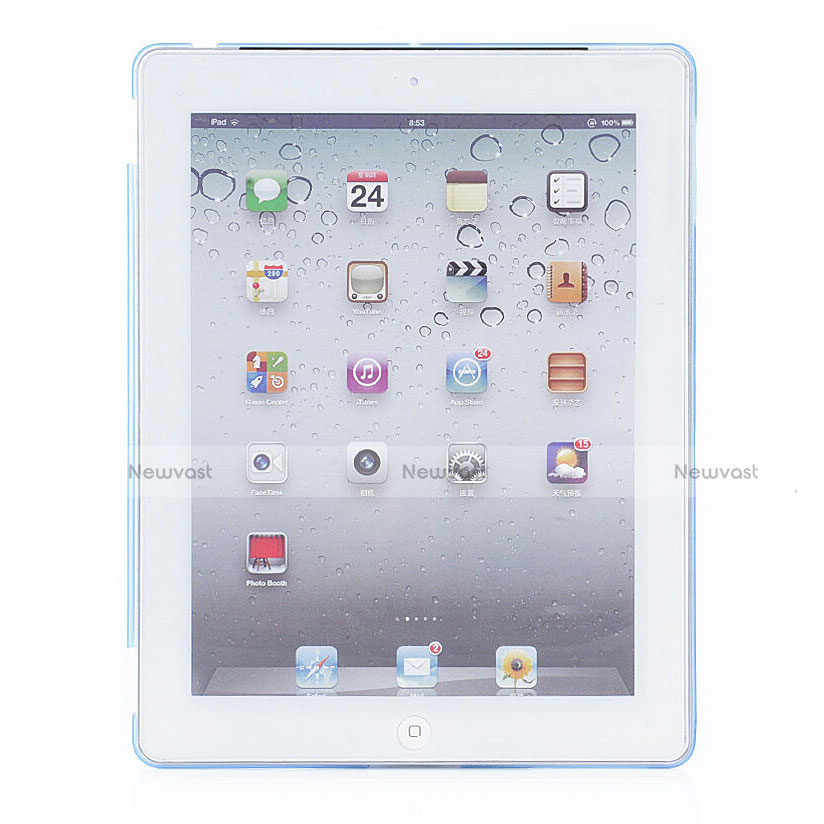 Ultra-thin Transparent Matte Finish Cover for Apple iPad 3 Sky Blue