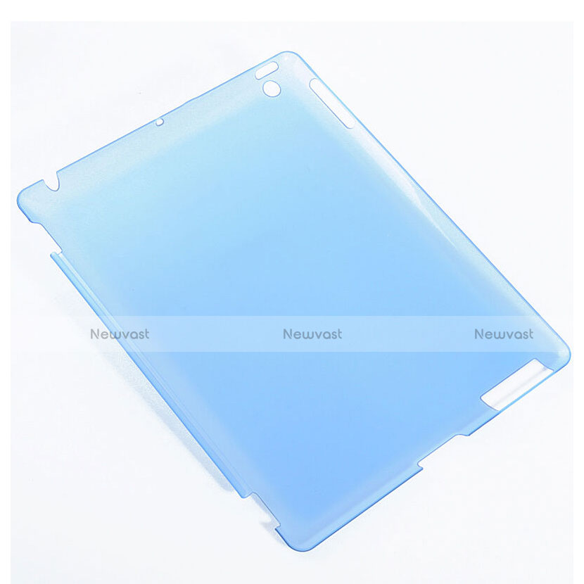 Ultra-thin Transparent Matte Finish Cover for Apple iPad 4 Sky Blue