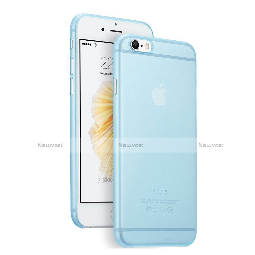 Ultra-thin Transparent Matte Finish Cover for Apple iPhone 6 Plus Sky Blue