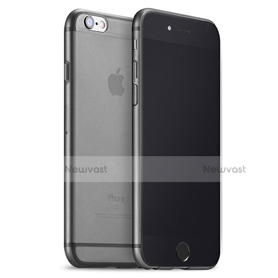 Ultra-thin Transparent Matte Finish Soft Case for Apple iPhone 6S Dark Gray