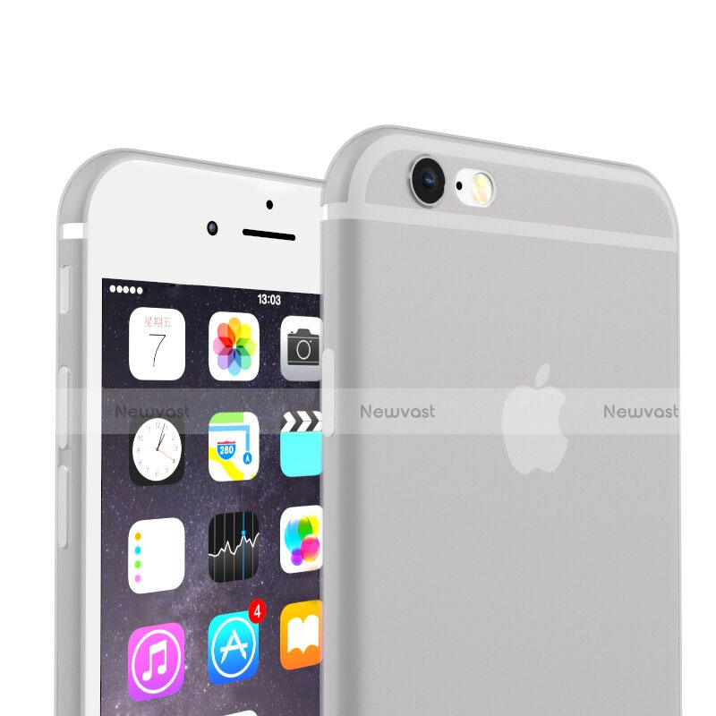 Ultra-thin Transparent Matte Finish Soft Case for Apple iPhone 6S Gray