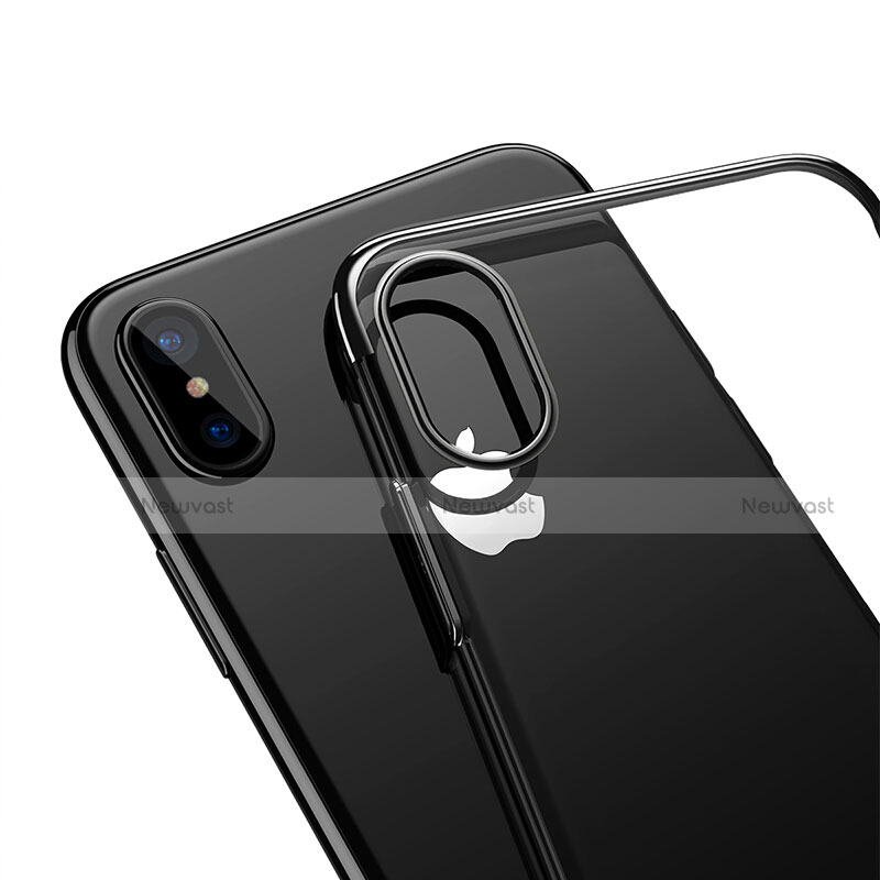 Ultra-thin Transparent Plastic Case for Apple iPhone X Black