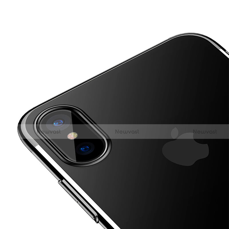 Ultra-thin Transparent Plastic Case for Apple iPhone Xs Max Black