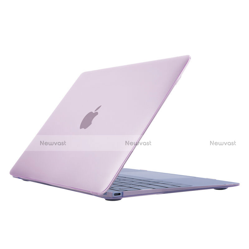 Ultra-thin Transparent Plastic Case for Apple MacBook 12 inch Pink