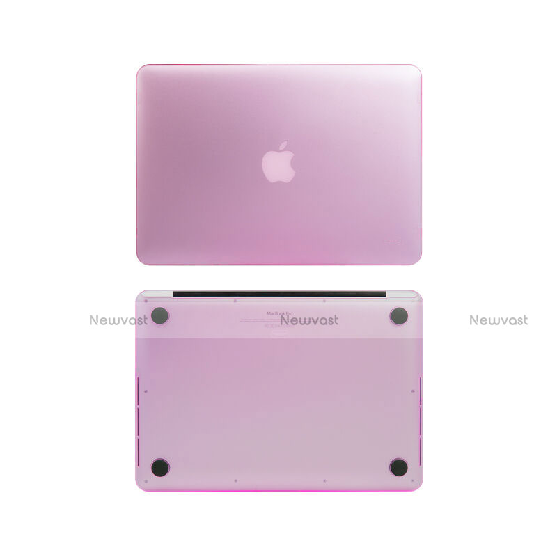 Ultra-thin Transparent Plastic Case for Apple MacBook Air 11 inch Pink