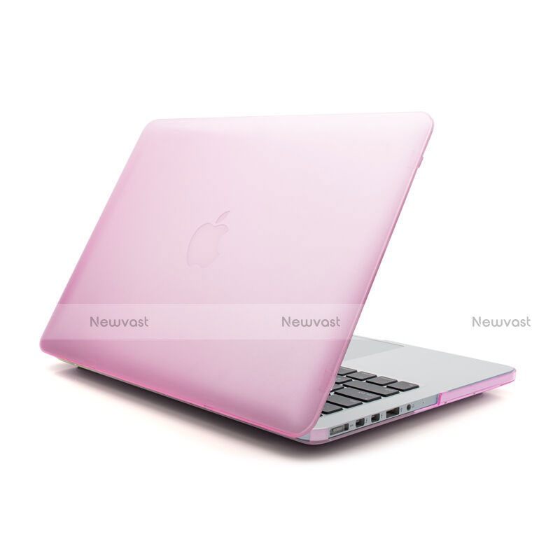 Ultra-thin Transparent Plastic Case for Apple MacBook Pro 13 inch Retina Pink