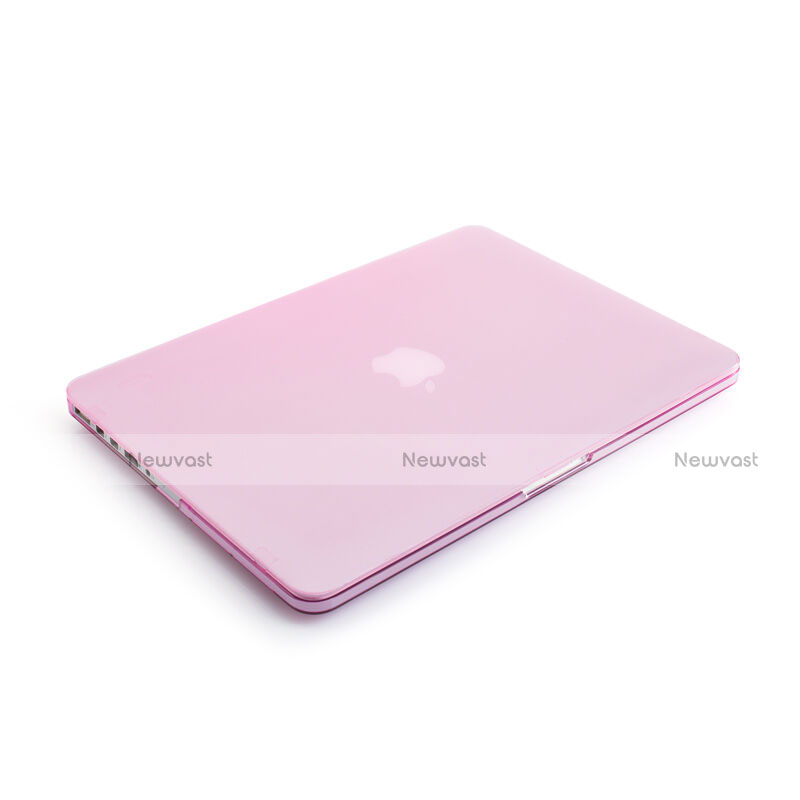 Ultra-thin Transparent Plastic Case for Apple MacBook Pro 15 inch Pink