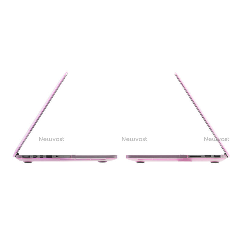 Ultra-thin Transparent Plastic Case for Apple MacBook Pro 15 inch Retina Pink