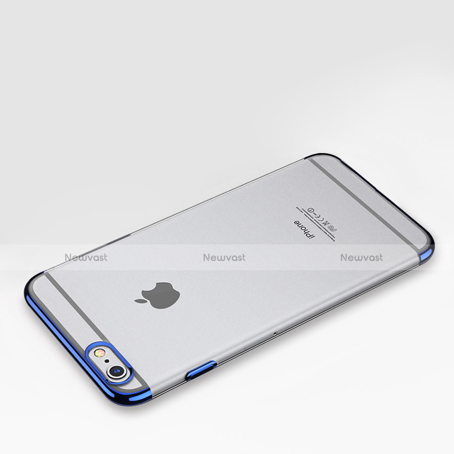 Ultra-thin Transparent Plastic Case T01 for Apple iPhone 6 Plus Blue